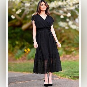 BFTBM Summer Bohemian Floral Casual Wrap V Neck Ruffle Cap Sleeveless Belt ALine